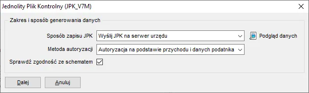 Jak utworzyć plik JPK_V7M lub JPK_V7K?